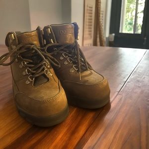 NEW WITHOUT BOX Lands End Women's Hiking Boots Sz 8B Brown Leather Cordura